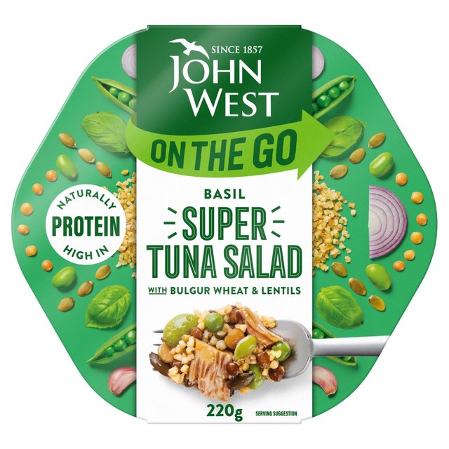 John West On The Go Basil Super Tuna Salad 220g Botiga