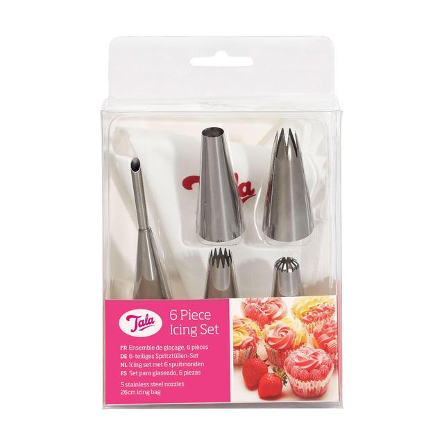 Tala Icing Bag Set with 6 Nozzles 6 per pack Botiga