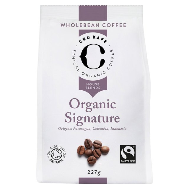 CRU Kafe Organic Fairtrade Signature Coffee Beans 227g Botiga
