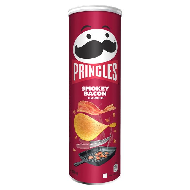 Pringles Smokey Bacon Flavour Sharing Crisps 185g Botiga