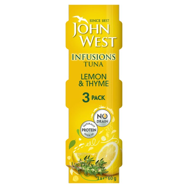 John West Infusions Tuna Lemon & Thyme 3 Pack 3 x 60g Botiga