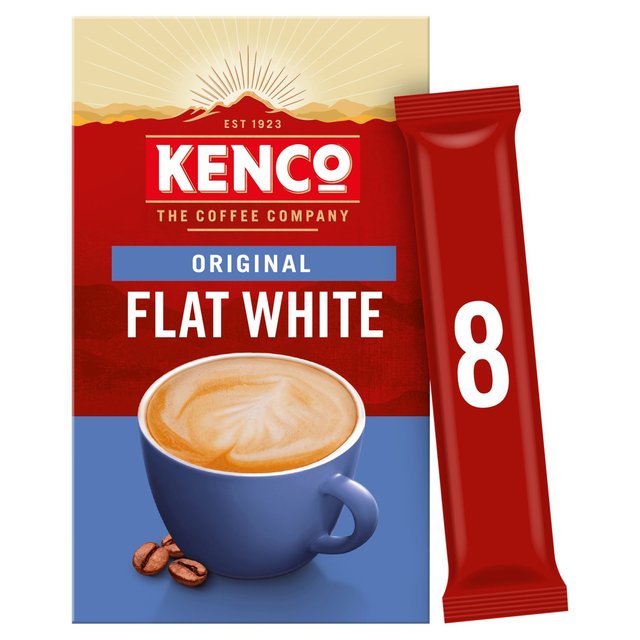 Kenco Flat White Instant Coffee Sachets 8 per pack Botiga
