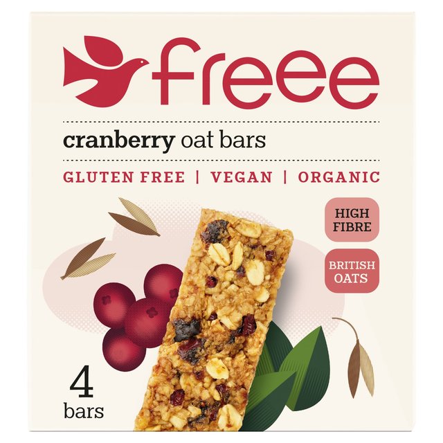 Freee Organic Gluten Free Cranberry Oat Bars 4 x 35g Botiga