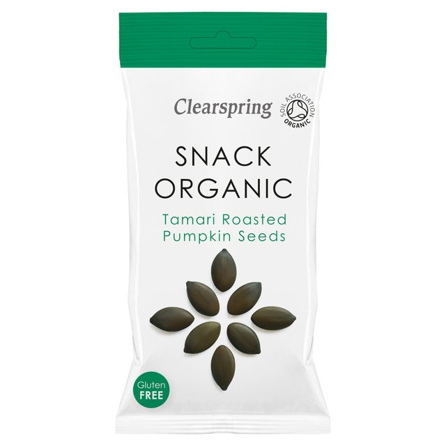 Clearspring Organic Tamari Roasted Pumpkin Seeds 30g Botiga