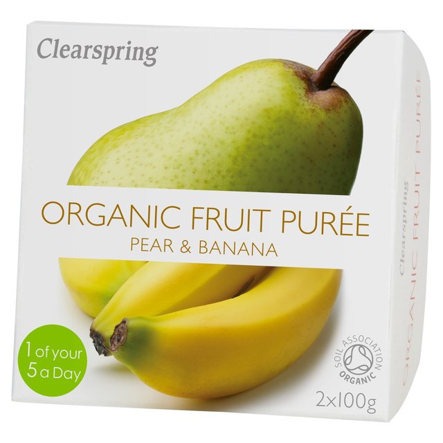 Clearspring Organic Pear & Banana Puree 2 x 100g Botiga