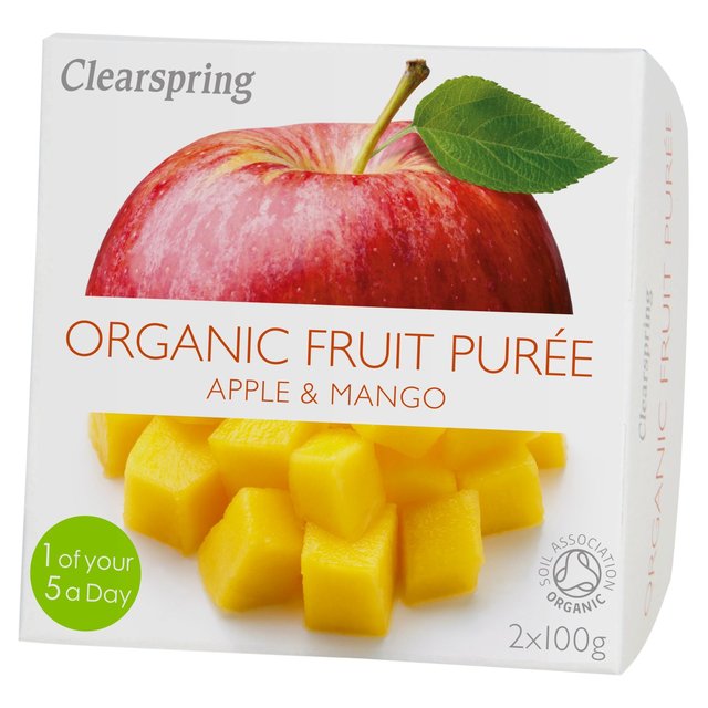 Clearspring Organic Apple & Mango Puree 2 x 100g Botiga