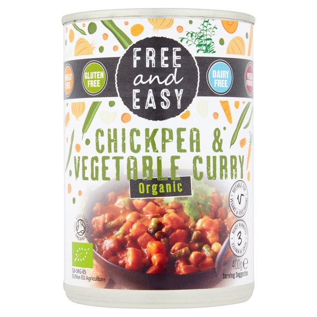 Free & Easy Free From Organic Chick Pea & Vegetable Curry 400g Botiga