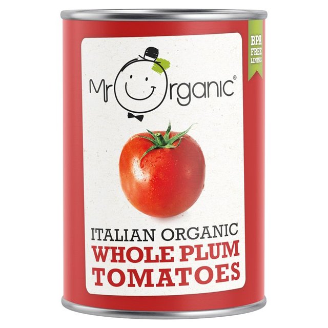 Mr Organic Italian Whole Peeled Plum Tomatoes 400g Botiga