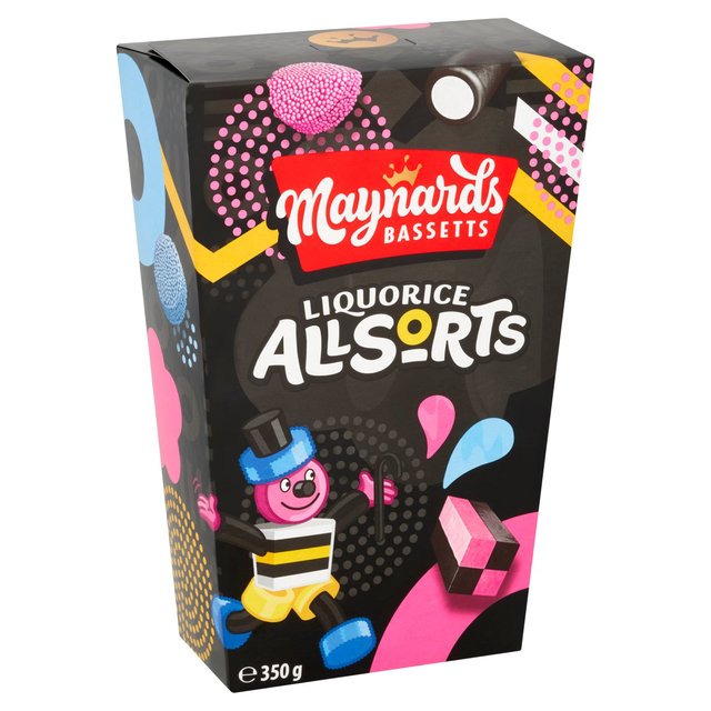 Maynards Bassetts Liquorice Allsorts Sweets Carton 350g Botiga