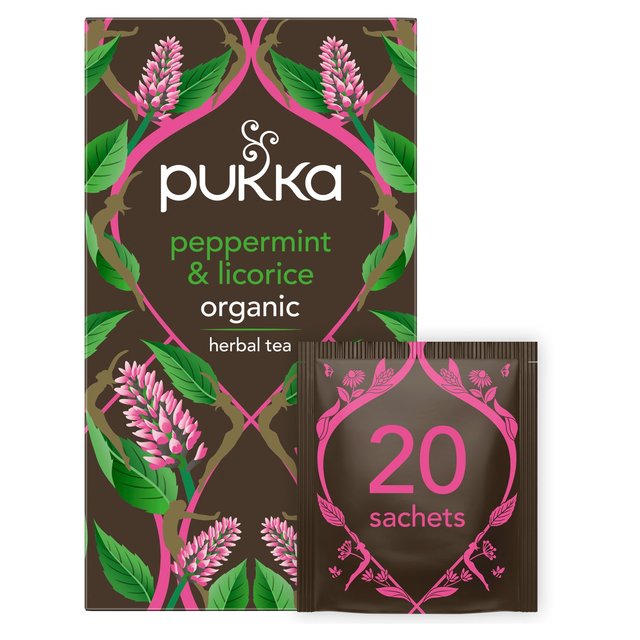 Pukka Tea Peppermint & Licorice Tea Bags 20 per pack Botiga