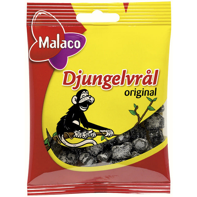Malaco Djungelvral Supersalty Liquorice 80g Botiga