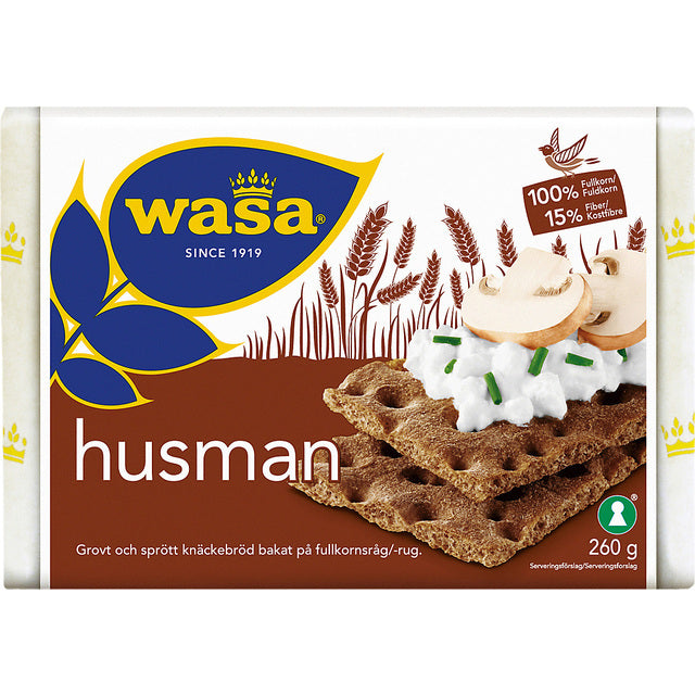 Wasa Husman Rye Crispbread 260g Botiga