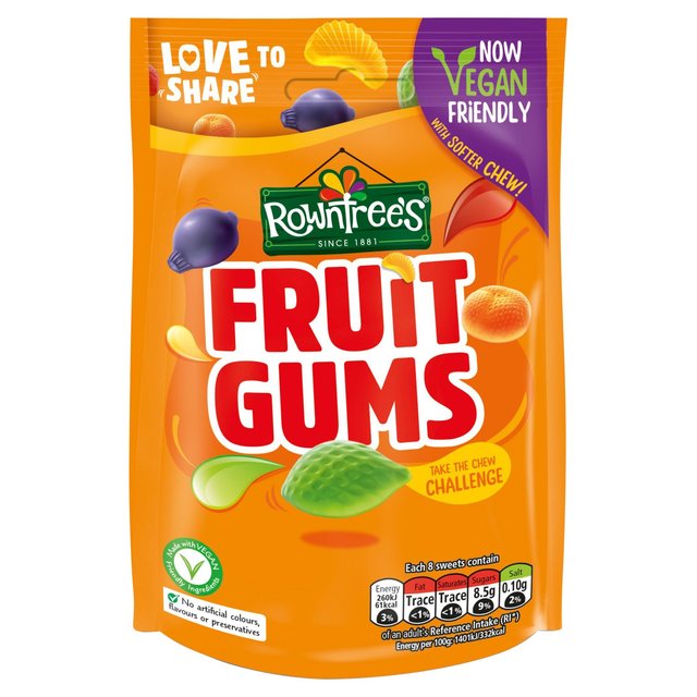 Rowntree's Fruit Gums Sweets Sharing Bag 150g Botiga