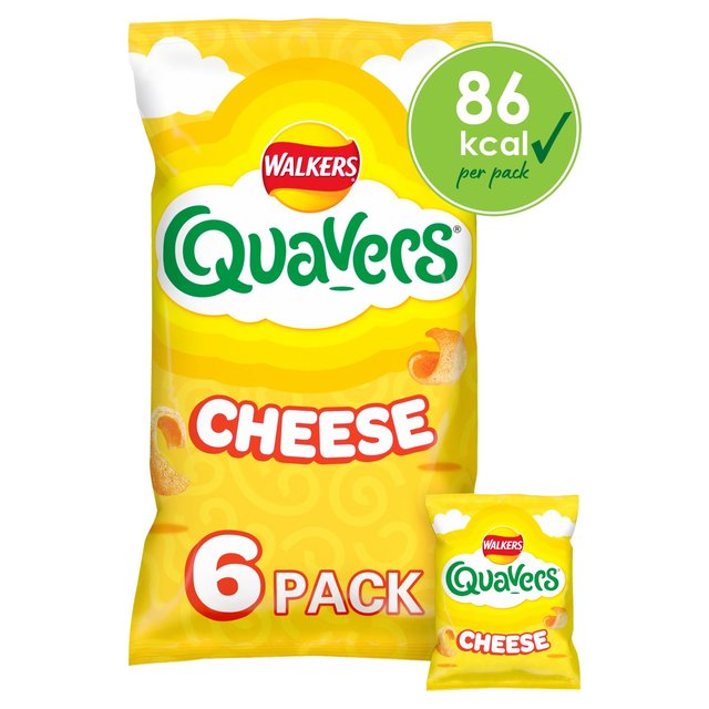 Walkers Quavers Cheese Multipack Snacks 6 per pack Botiga