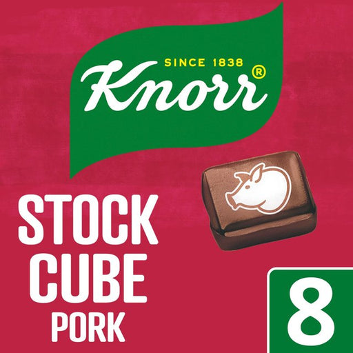 Knorr 8 Pork Stock Cubes 8 x 10g Botiga