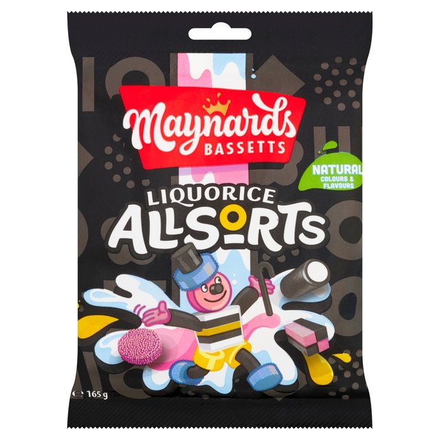 Maynards Bassetts Liquorice Allsorts Sweets Bag 165g Botiga