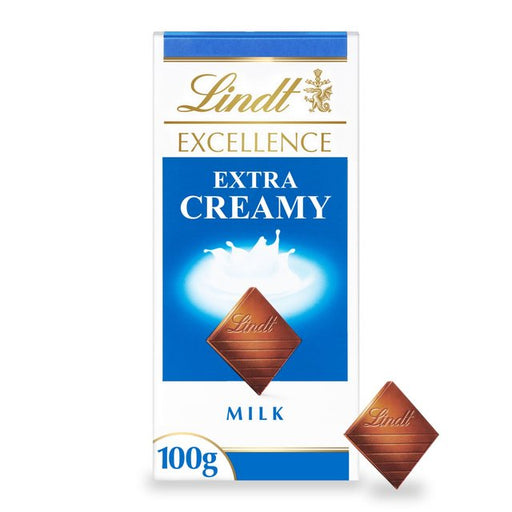 Lindt Excellence Extra Creamy Milk Chocolate Bar 100g Botiga