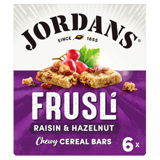 Jordans Raisin & Hazelnut Frusli Cereal Bars 6 x 30g Botiga