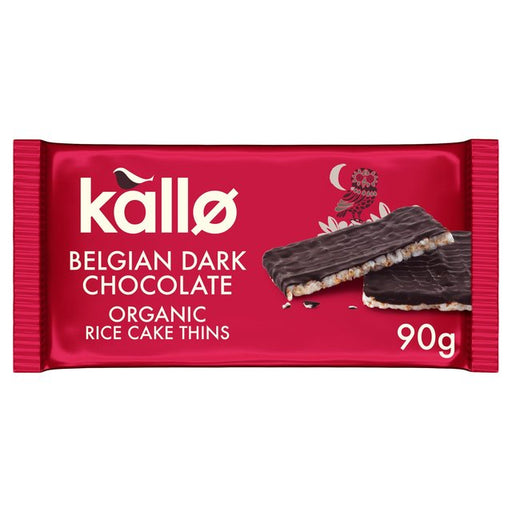 Kallo Organic Dark Chocolate Rice Cake Thins 90g Botiga