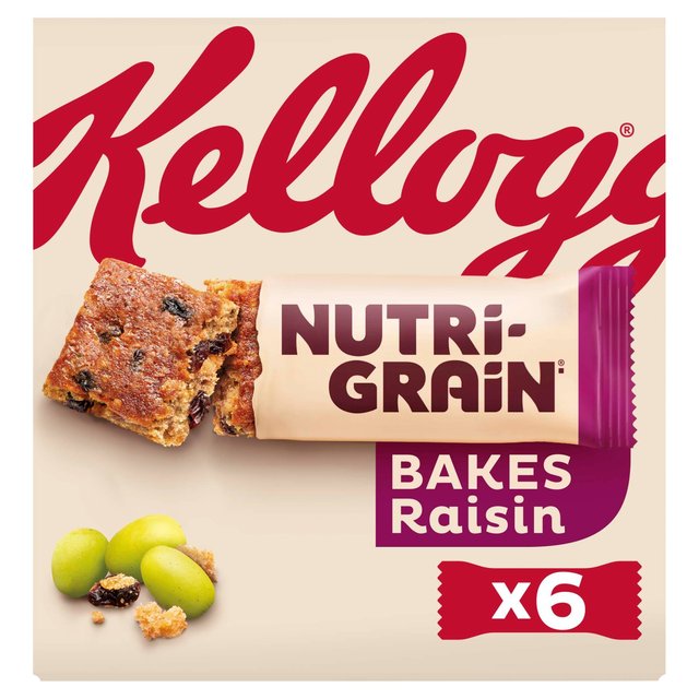 Kellogg's Nutri-Grain Elevenses Bars Raisin Bakes 6 per pack Botiga