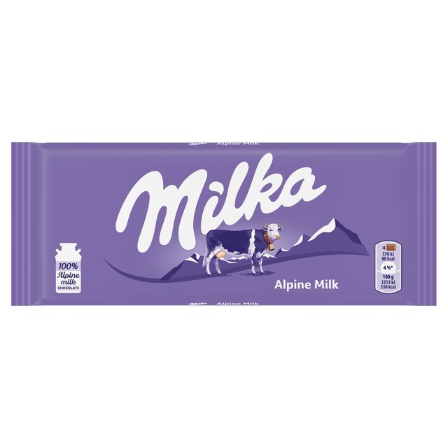 Milka Alpine Milk Chocolate Bar 100g Botiga