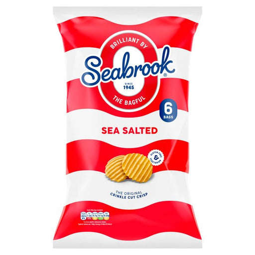 Seabrook Crinkle Cut Sea Salt Crisps 6 per pack Botiga