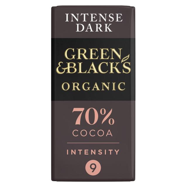 Green & Black's 70% Organic Dark Chocolate Bar 90g Botiga