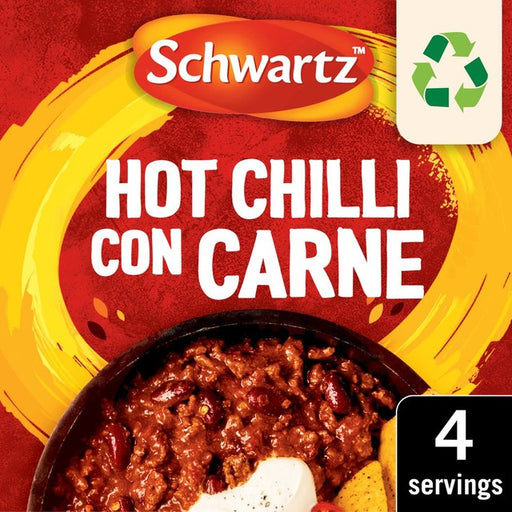 Schwartz Hot Chilli Con Carne Recipe Mix 41g Botiga