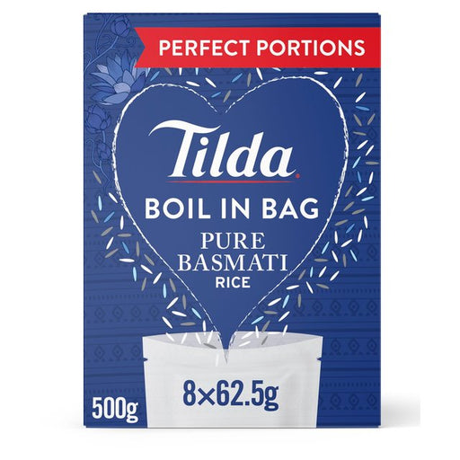 Tilda Boil in the Bag Pure Basmati Rice 8 x 62.5g Botiga