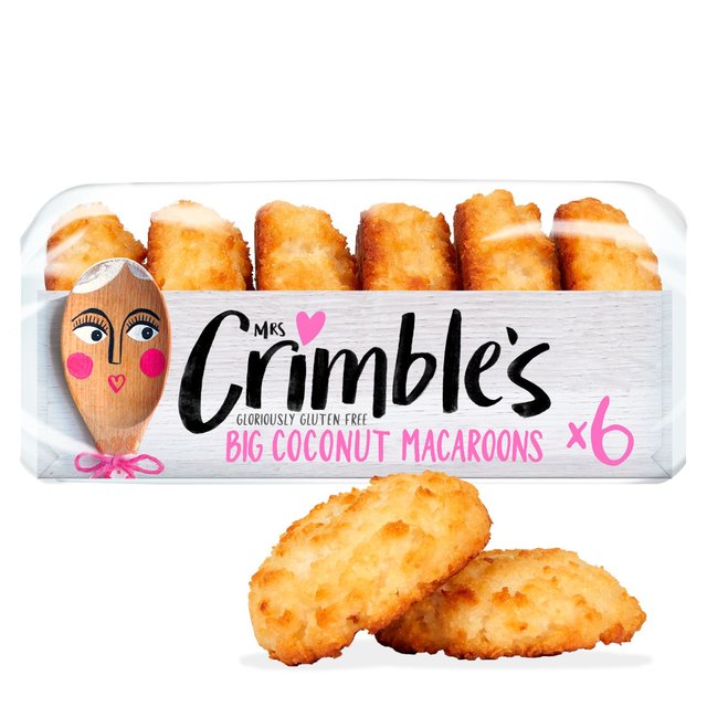 Mrs Crimble's Gluten Free 6 Large Coconut Macaroons 180g Botiga