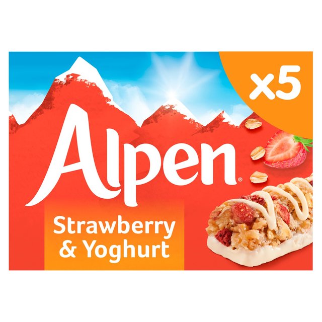 Alpen Cereal Bars Strawberry & Yoghurt 5 x 29g Botiga