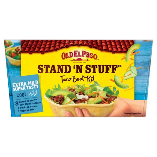 Old El Paso Mexican Stand 'N' Stuff Extra Mild Taco Kit with Soft Shells 329g Botiga