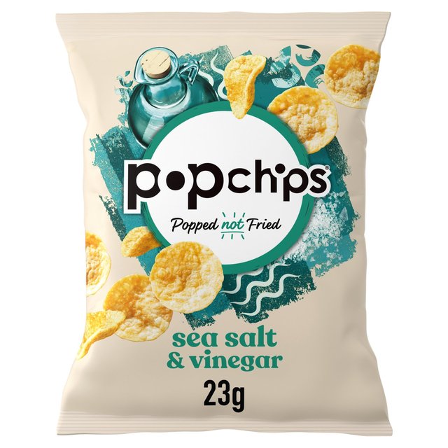 popchips Sea Salt & Vinegar Crisps 23g Botiga