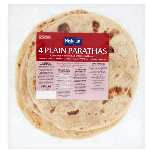 Nishaan 4 Plain Parathas 380g Botiga