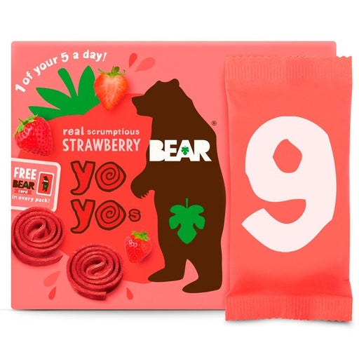 BEAR Fruit Yoyos Strawberry Family Pack 9 x 20g Botiga