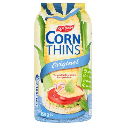 Real Foods Corn Thins 150g Botiga