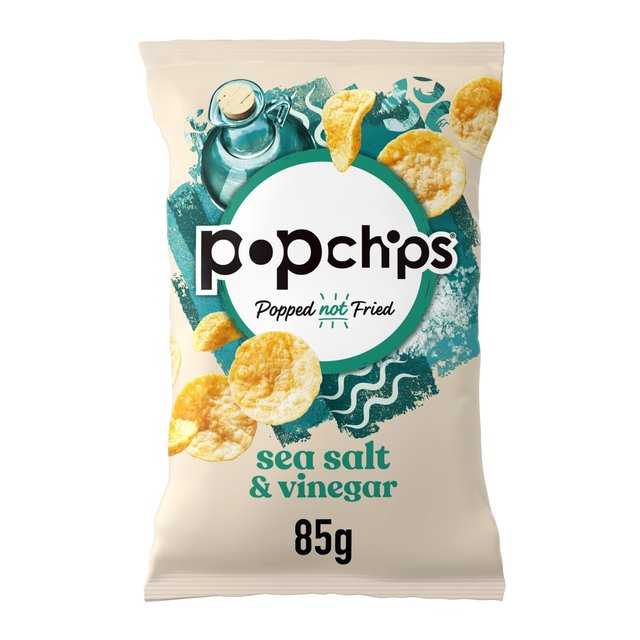 popchips Sea Salt & Vinegar Sharing Crisps 85g Botiga