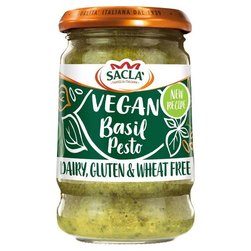 Sacla' Gluten & Dairy Free Basil Pesto 190g Botiga