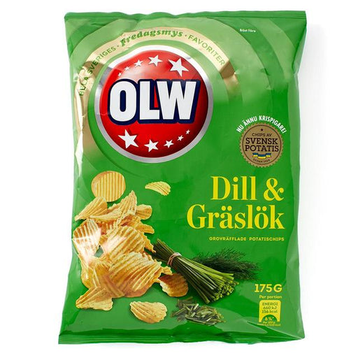 Olw Dill & Graslok Dill & Chives Crisps 175g Botiga