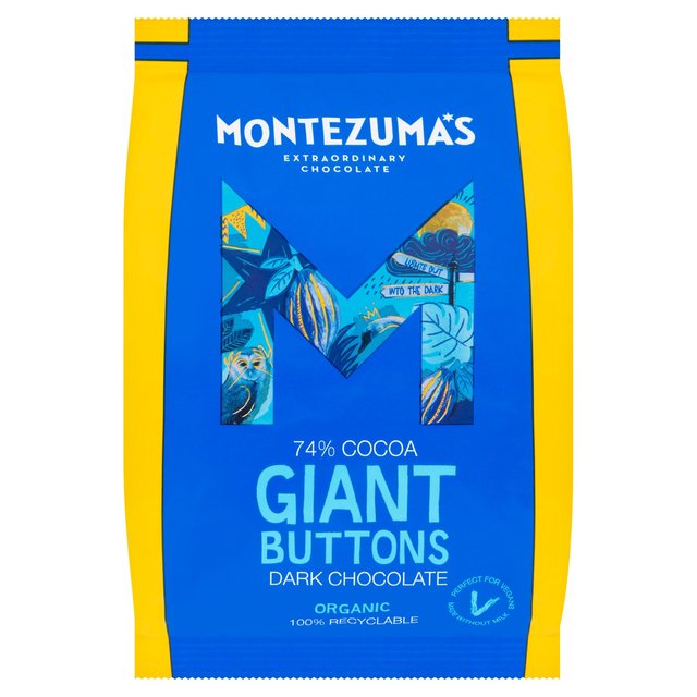 Montezuma's 73% Cocoa Dark Chocolate Giant Buttons 180g Botiga