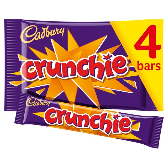 Cadbury Crunchie Chocolate Bar Multipack 4 x 32g Botiga