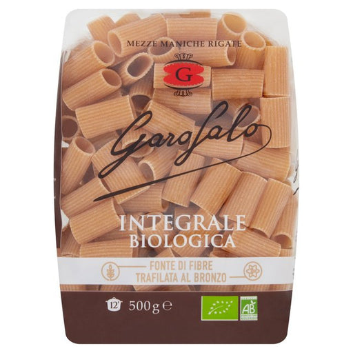 Garofalo Organic Whole Wheat Mezze Maniche Rigate Pasta 500g Botiga