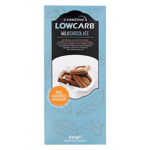 Carbzone Low Carb Milk Chocolate 100g Botiga