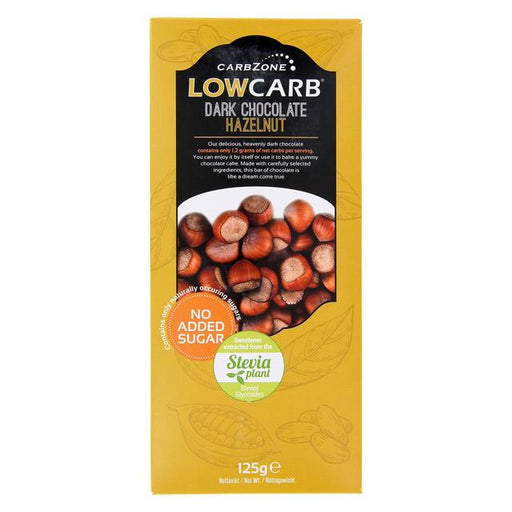 Carbzone Low Carb Dark chocolate Hazelnut 125g Botiga