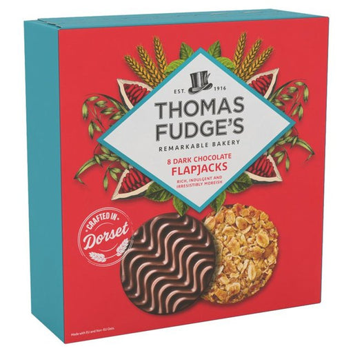 Fudge's Dark Chocolate Flapjacks 8 per pack Botiga