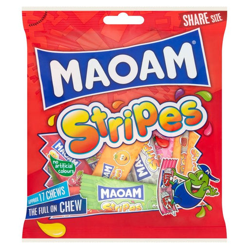 Maoam Stripes Chewy Wrapped Sweets Sharing Bag 140g Botiga