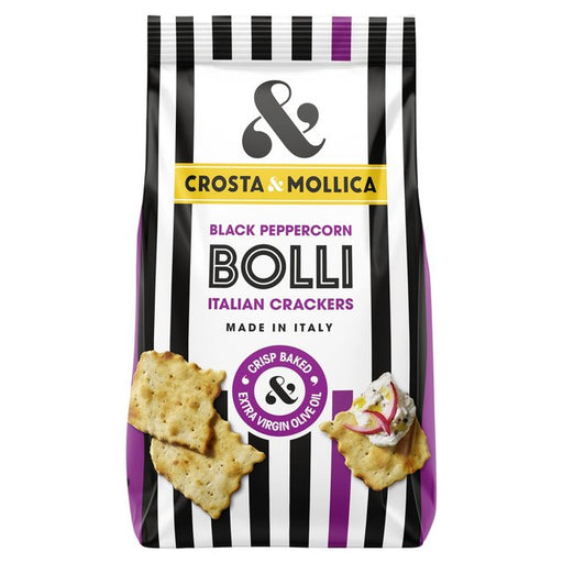 Crosta & Mollica Bolli Italian Crackers with Black Peppercorn 150g Botiga