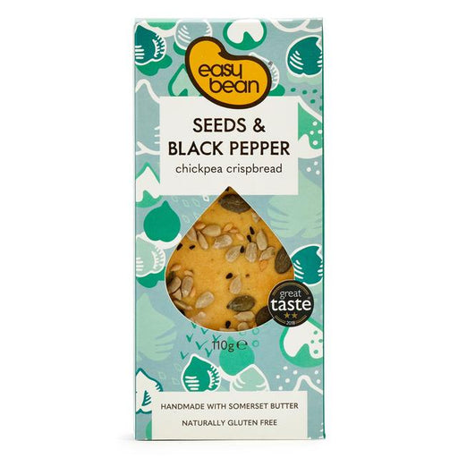 Easy Bean Chickpea Crispbread Seeds & Black Pepper 110g Botiga