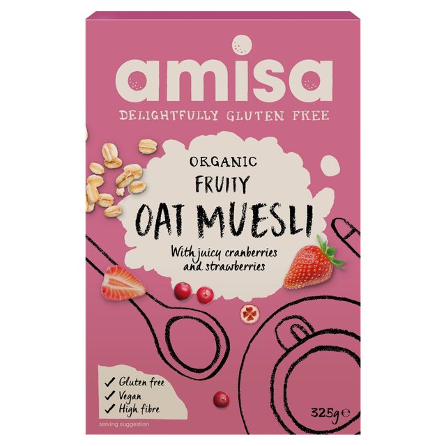 Amisa Organic Gluten Free Fruity Oat Muesli 325g Botiga