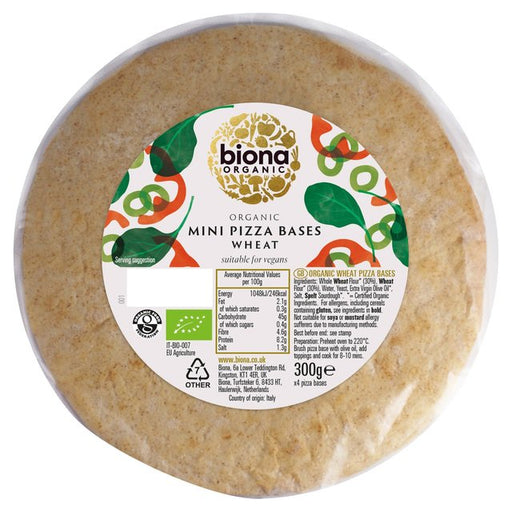 Biona Organic 4 Mini Pizza Bases 300g Botiga